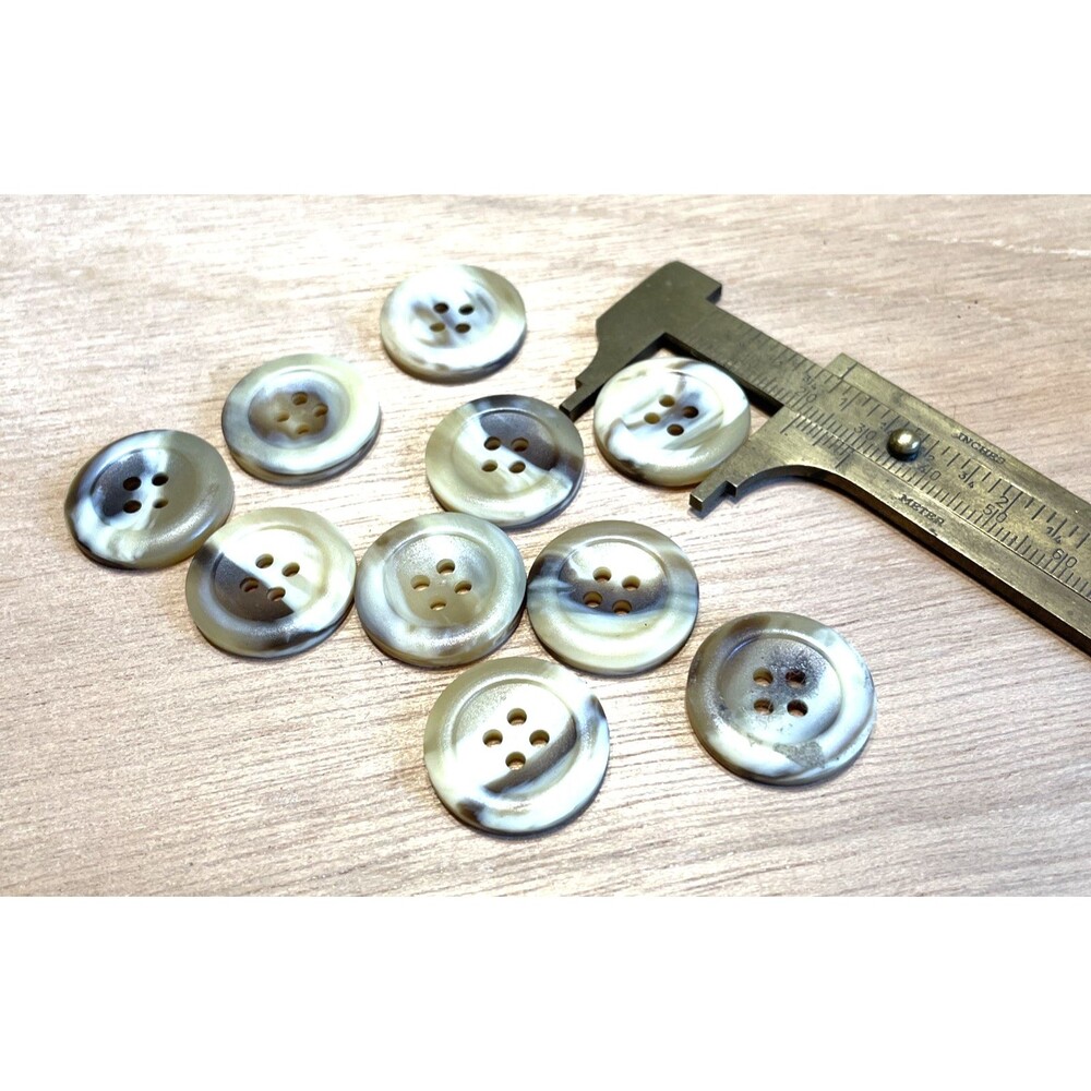Vintage Plastic Buttons 10pcs 22MM Coat Button Lot